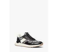 MK Sneaker Miles Aus Jacquard Mit Empire-Logomuster Und Leder - Schwarz - Michael Kors