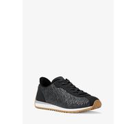 MK Sneaker Rhodes aus Leder mit gestepptem Logomuster - Schwarz - Michael Kors