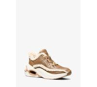 MK Sneaker Toni aus Kunstlammfell und Leder im Used-Look - Natur - Michael Kors