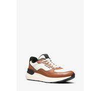 MK Sneaker Trevor aus Leder und Stretch-Strick - Braun - Michael Kors