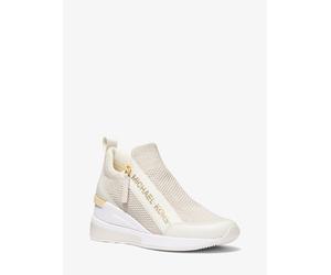 MK Sneaker Willis aus Stretch-Strick in Metallic-Optik - Goldton - Michael Kors