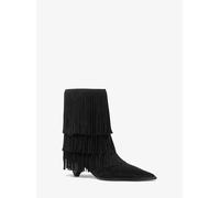 MK Stiefel Jayla aus Wildleder mit Fransen - Schwarz - Michael Kors