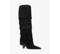 MK Stiefel Jayla aus Wildleder mit Fransen - Schwarz - Michael Kors