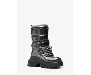 MK Stiefel Shiloh aus Materialmix in Metallic-Optik - Grau - Michael Kors