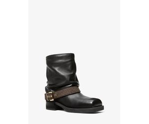 MK Stiefelette Colby aus Leder mit Besatz aus Signature-Logostoff - Braun - Michael Kors