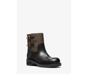 MK Stiefelette Darrington aus Leder und Signature-Logostoff - Braun - Michael Kors