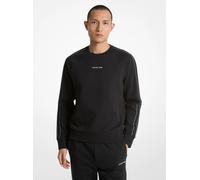 MK Sweatshirt aus Baumwollmischgewebe mit Logostreifen - Schwarz - Michael Kors
