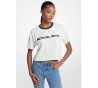 MK T-Shirt Aus Baumwolle Mit Applikation - Natur - Michael Kors