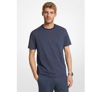 MK T-Shirt Aus Baumwolle Mit Logo - Blau - Michael Kors