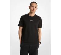 MK T-Shirt aus Baumwolle mit Logostreifen - Schwarz - Michael Kors
