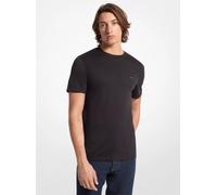 MK T-Shirt aus Baumwolle mit Rundhalsausschnitt - Schwarz - Michael Kors