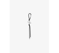 MK Taschenanhänger Mit Initiale Im Silberton Und Gesprenkelten Bändern - Schwarz - Michael Kors