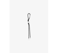 MK Taschenanhänger Mit Initiale Im Silberton Und Gesprenkelten Bändern - Schwarz - Michael Kors