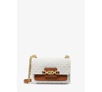 Michael Kors Handtasche Heather XS Xbody MK Signature Vanilla/Acorn (2.3 Liter) Beige