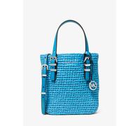 MK Umhängetasche Quinn Extra-Small aus handgehäkeltem Stroh - Blau - Michael Kors