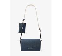 MK Umhängetasche Vincent Small Aus Saffianleder Mit Kartenetui Aus Signature-Logostoff - Blau - Michael Kors