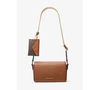 MK Umhängetasche Vincent Small Aus Saffianleder Mit Kartenetui Mit Signature-Logomuster - Braun - Michael Kors