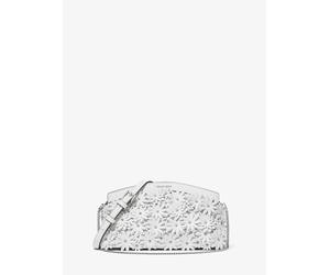 MK Wandelbare Clutch Athena mit Blumenapplikationen - Weiss - Michael Kors