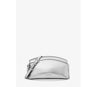 MK Wandelbare Clutch Athena Small aus Leder in Metallic-Optik - Silberton - Michael Kors