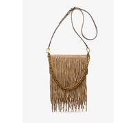 MK Wandelbare Pochette Bryant Small Aus Wildleder Mit Fransen - Natur - Michael Kors