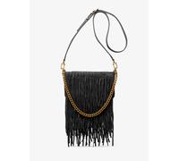 MK Wandelbare Pochette Bryant Small Aus Wildleder Mit Fransen - Schwarz - Michael Kors