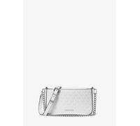 MK Wandelbare Pochette Bryant Small Mit Signature-Logomuster In Metallic-Optik - Weiss - Michael Kors