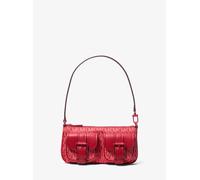 MK Wandelbare Pochette Zoe Small Mit Signature-Logomuster - Rot - Michael Kors