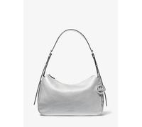 MK Wandelbare Schultertasche Nolita Medium Aus Gekrispeltem Leder In Metallic-Optik - Silberton - Michael Kors