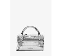 MK Wandelbare Umhängetasche Jana Extra-Small Aus Leder Mit Krokodilprägung In Metallic-Optik - Silberton - Michael Kors