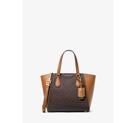 MK Wandelbare Umhängetasche Taryn Small Aus Signature-Logostoff Und Leder - Braun - Michael Kors