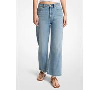 MK Weite Cropped-Jeans Eloise aus ausgefranstem Denim - Blau - Michael Kors