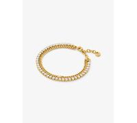 MK Zweireihiges Tennisarmband aus Messing mit Edelmetallbeschichtung - Goldton - Michael Kors