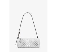 MK Zylindrische, gehäkelte Pochette Izzy Small - Weiss - Michael Kors