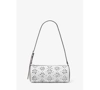 MK Zylindrische Pochette Izzy Small aus gekrispeltem Leder - Weiss - Michael Kors