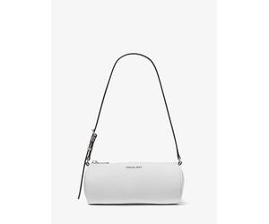 MK Zylindrische Pochette Izzy Small aus gekrispeltem Leder - Weiss - Michael Kors