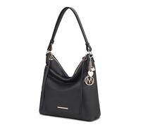 MKF Hobo Bag für Damen - PU Leder Schulter Geldbörse Pocketbook Fashion - Top Handle Multi Pocket Handtasche, Massive Holzkohle, 13" W x 12" H x 4.5" D