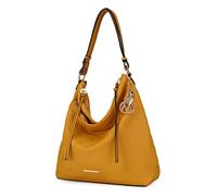 MKF Hobo Bag für Damen - PU Leder Schulter Geldbörse Pocketbook Fashion - Top Handle Multi Pocket Handtasche, Solides Gelb