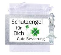 MKISHINE Karte Schutzengel Schlüsselanhänger Geschenk Gute Besserung Genesungskarte für Mama Schwester Tochter Kollegin Oma Opa