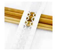 MKLHAVB 2/5/10M Nylon Gummiband U-förmige Schleife Knopfloch Kragenknopf Hochzeitskleid Spitzenband Zierband DIY Nähzubehör Für Jeans Und Röcke(White,5Meters)