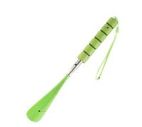 MKLHAVB Ältere und schwangere Frauen, langer, dehnbarer Schuhlöffel aus Metall, 30-71 cm, kein Bücken über Schuhlöffel, Spachtel for einfaches Tragen(Green)