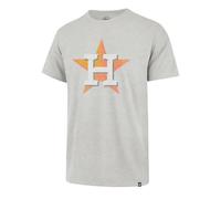 MLB Herren Distressed Imprint Match Team Color Primary Logo Word Mark T-Shirt (Houston Astros Grau Large)