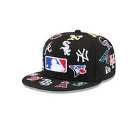 MLB Logo All Over Limited Edition New Era 59FIFTY Cap Schwarz - 7 1/4