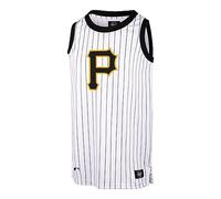 MLB Pittsburgh Pirates White Wash Pinstripe Grafton Tank Top Shirt L
