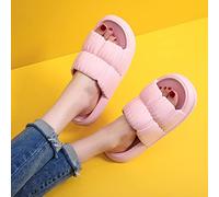 MLLM Mädchen rutschfest Leicht Strand Slipper,Ladies Down Petal Slippers Summer Fashion Platform Sandals,38-39,pink,Damen Badelatschen rutschfeste