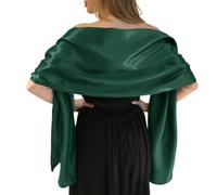 MLMW Schals und Tücher für Abendkleider, Satin-Schal für Damen, extra lang, Hochzeitsschals für Brautparty