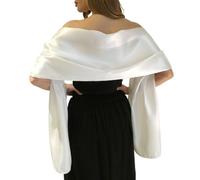 MLMW Schals und Tücher für Abendkleider, Satin-Schal für Damen, extra lang, Hochzeitsschals für Brautparty