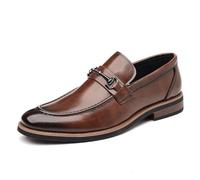 MlYJmer ,Braun,41 EU,Herren Business-Schuhe, Slip-On Business-Casual-Loafers, formelle Laufschuhe für Hochzeit und Büro