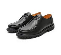 MlYJmer Herrenschuhe Derby Leder Schnür-Loafer Business-Schuhe,Schwarz,38 EU
