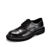 MlYJmer Herrenschuhe Derby Leder Schnür-Loafer Business-Schuhe,Schwarz,42 EU