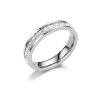 mm breiter Titan-Ewigkeitsring für Damen mit Zirkonia, Verlobungs- und Jahrestagsring, Größen 5-8